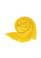 SILK WOOL PLEATS STOLE Stole Patrinia Yellow