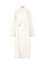 KHADI LAYERED Coat Frost White