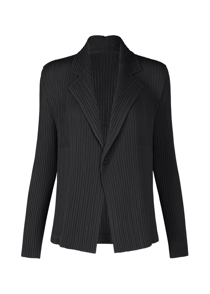 HATCHING PLEATS Jacket Black