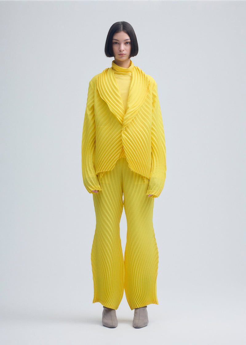 WRAPPED PLEATS Jacket Patrinia Yellow