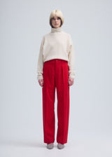 WOOL GABARDINE Trousers Patrinia Yellow