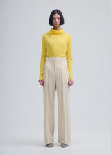 WOOL GABARDINE Trousers Moon White