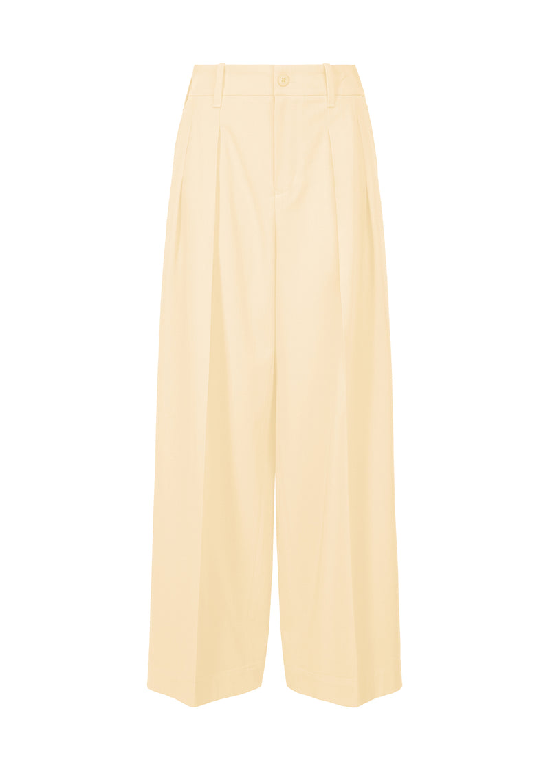 WOOL GABARDINE Trousers Moon White