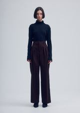 ENCLOTHE WASHI AND WOOL Trousers Boneset Bordeaux