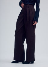 ENCLOTHE WASHI AND WOOL Trousers Moon White