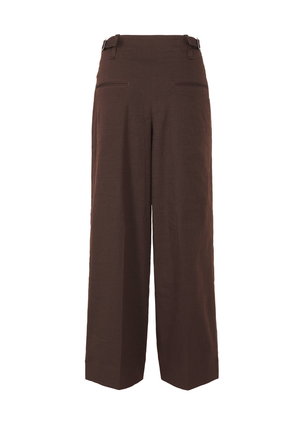 WASHI WOOL STRETCH U Trousers Boneset Bordeaux