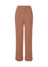 HATCHING PLEATS Trousers Leaves Brown