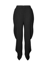 LEAF PLEATS Trousers Black