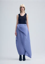 WRAPPED PLEATS Skirt Midnight Navy