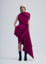 ENCLOTHE WASHI AND WOOL Dress Boneset Bordeaux