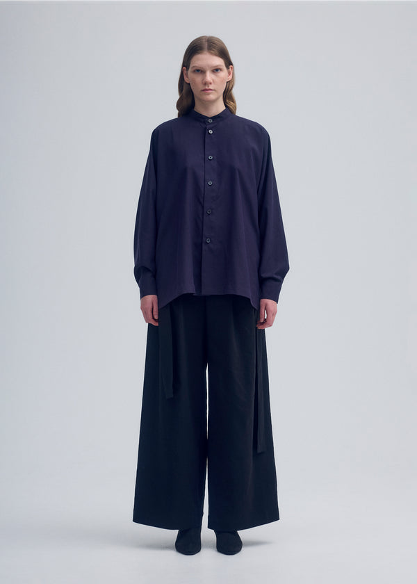 ENCLOTHE SILK Shirt Midnight Navy