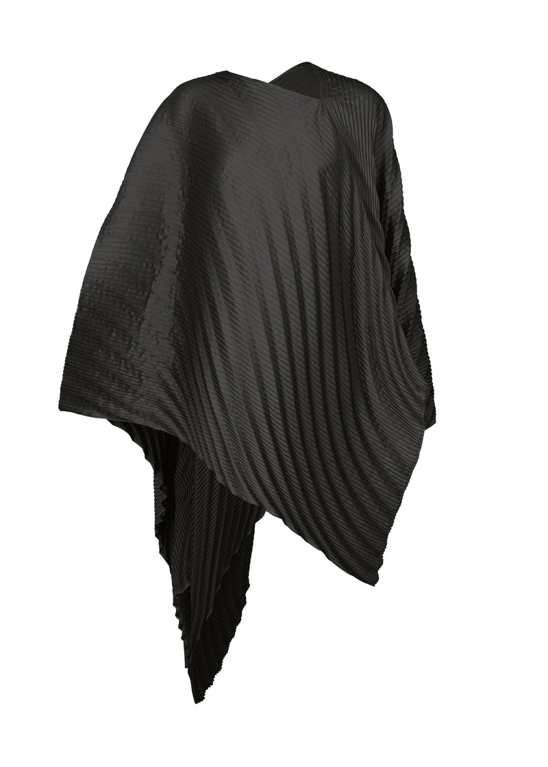 NUANCE PLEATS SOLID Cardigan Black