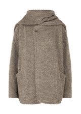 RAW WOOL LOOP YARN Coat Charcoal