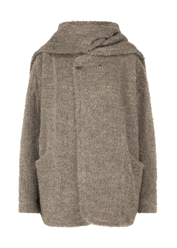 RAW WOOL LOOP YARN Coat Charcoal