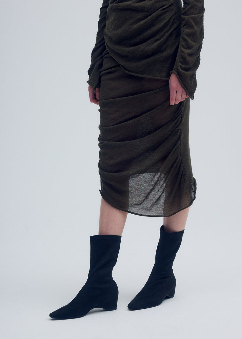 AMBIGUOUS WOOL Skirt Black