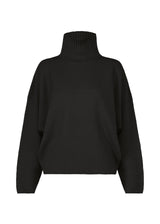 STRETCHY WOOL Top Black