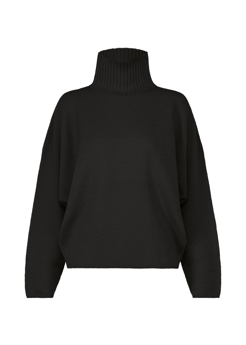 STRETCHY WOOL Top Black