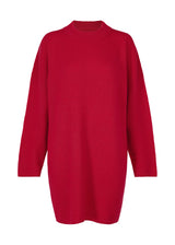 STRETCHY WOOL Tunic Nadeshiko Red