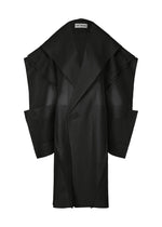 A product shot of the ISSEY MIYAKE PRESS AND PRESSED coat in black (15).