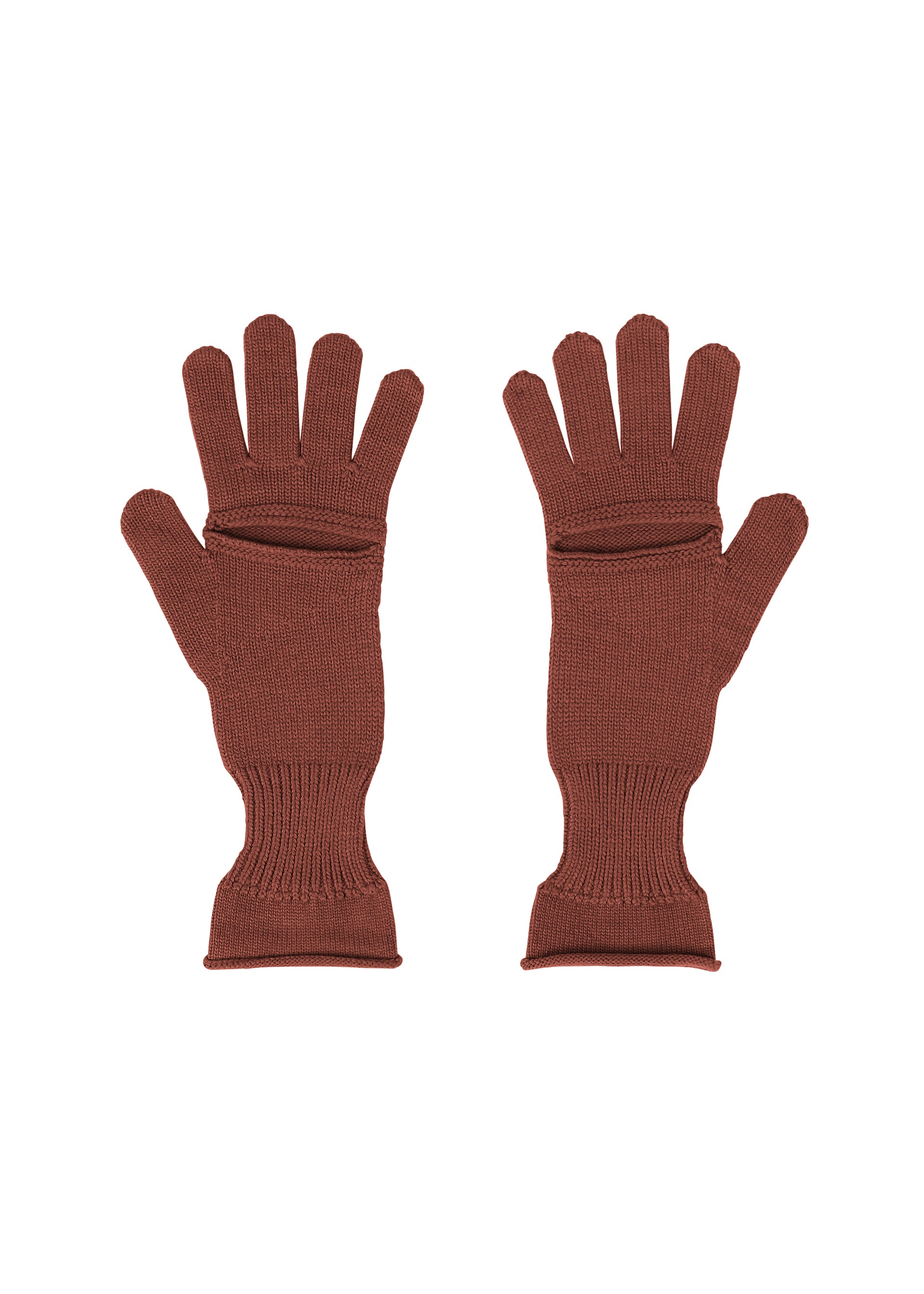 REDDISH BROWNのKNIT GLOVE Burgundy Red Leaf Knit Gloves | FatFace USA