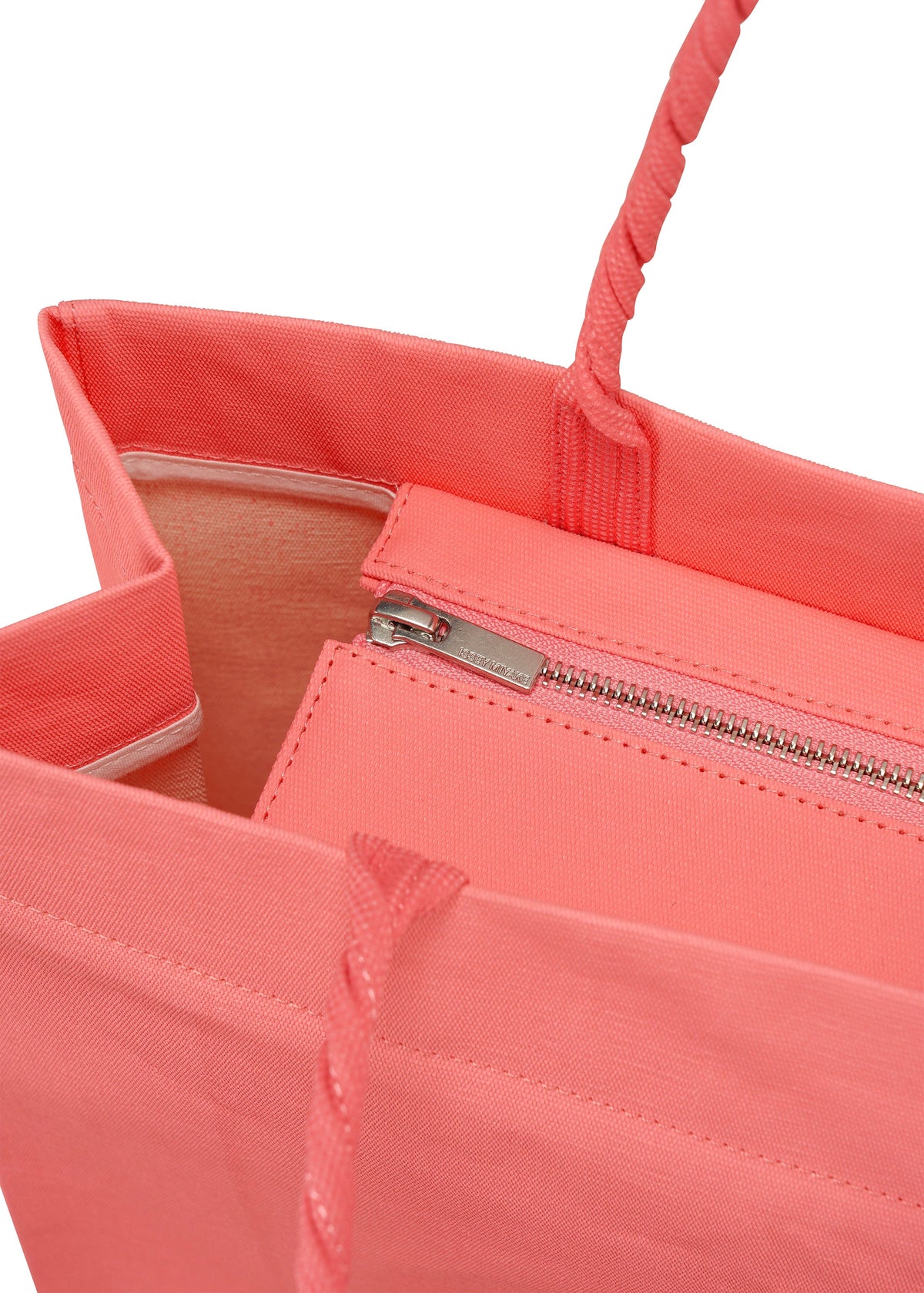 A detail shot of the ISSEY MIYAKE THIS IS A PAPER BAG bag.