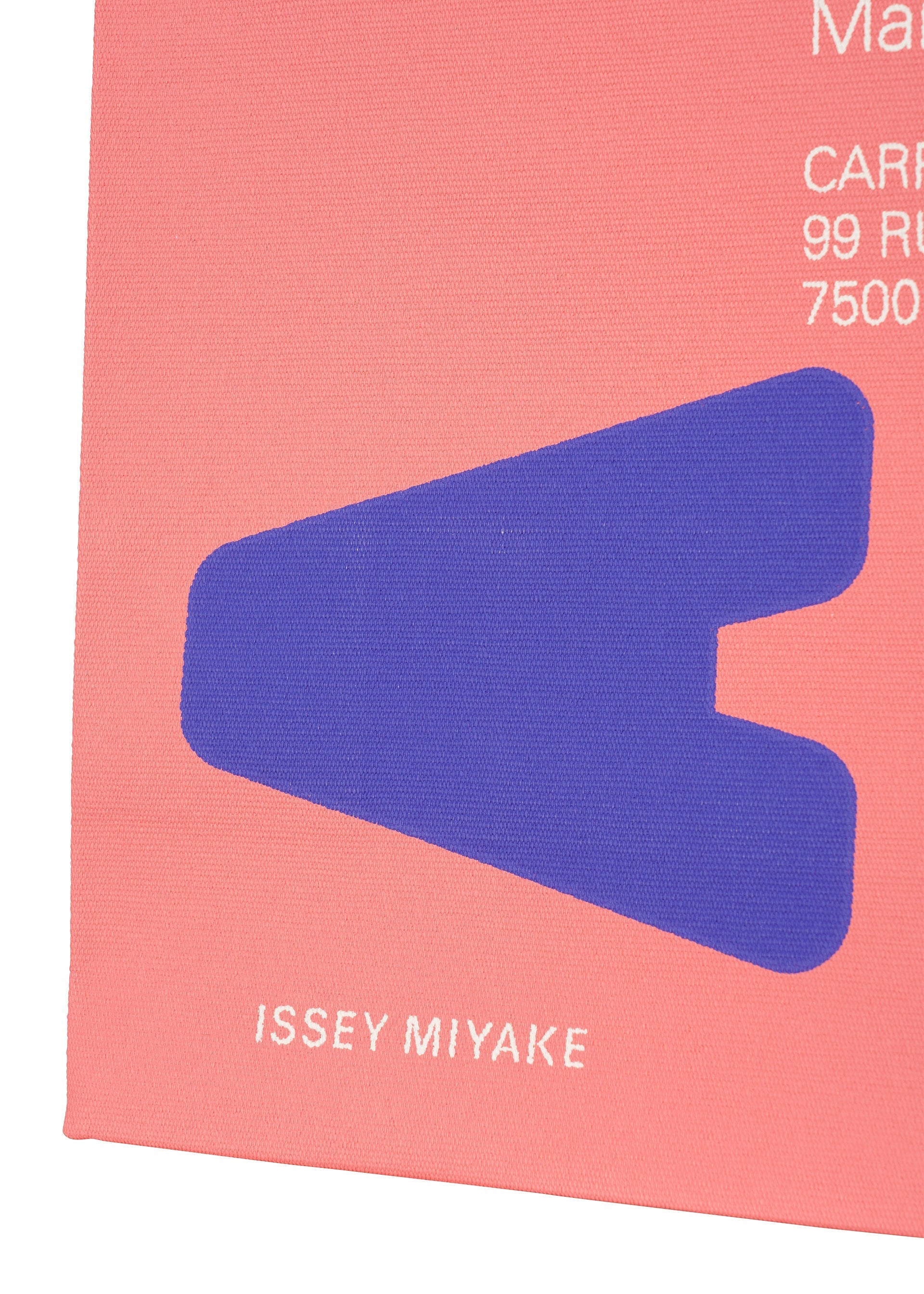 A detail shot of the ISSEY MIYAKE THIS IS A PAPER BAG (POSTER) bag.