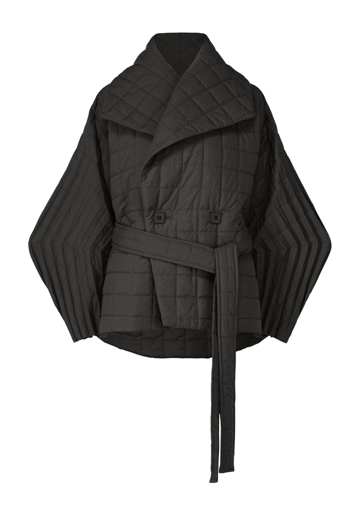A product shot of the Issey Miyake PLEATED GRID coat in .