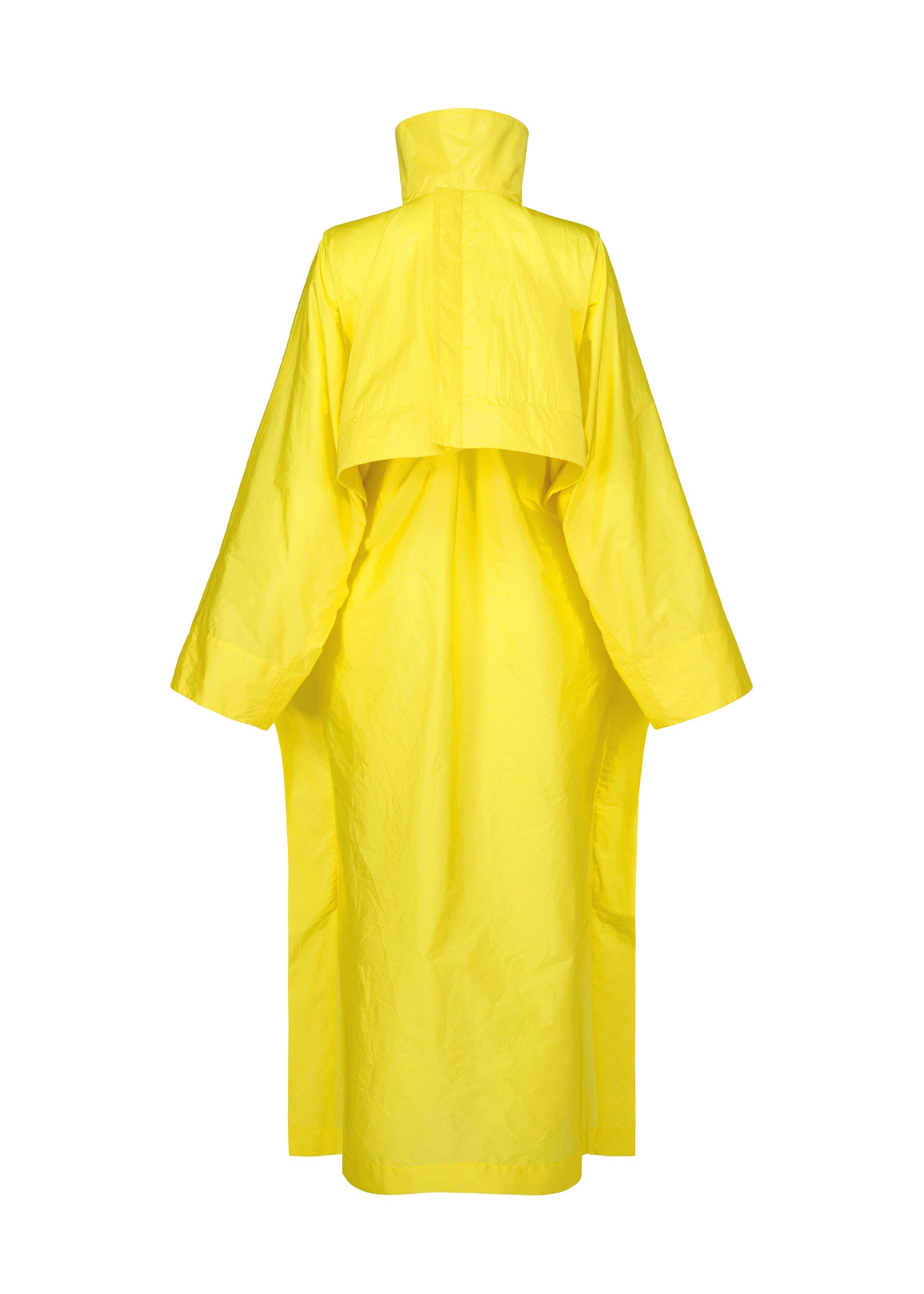 A detail shot of the Issey Miyake AERIAL STEEL coat.