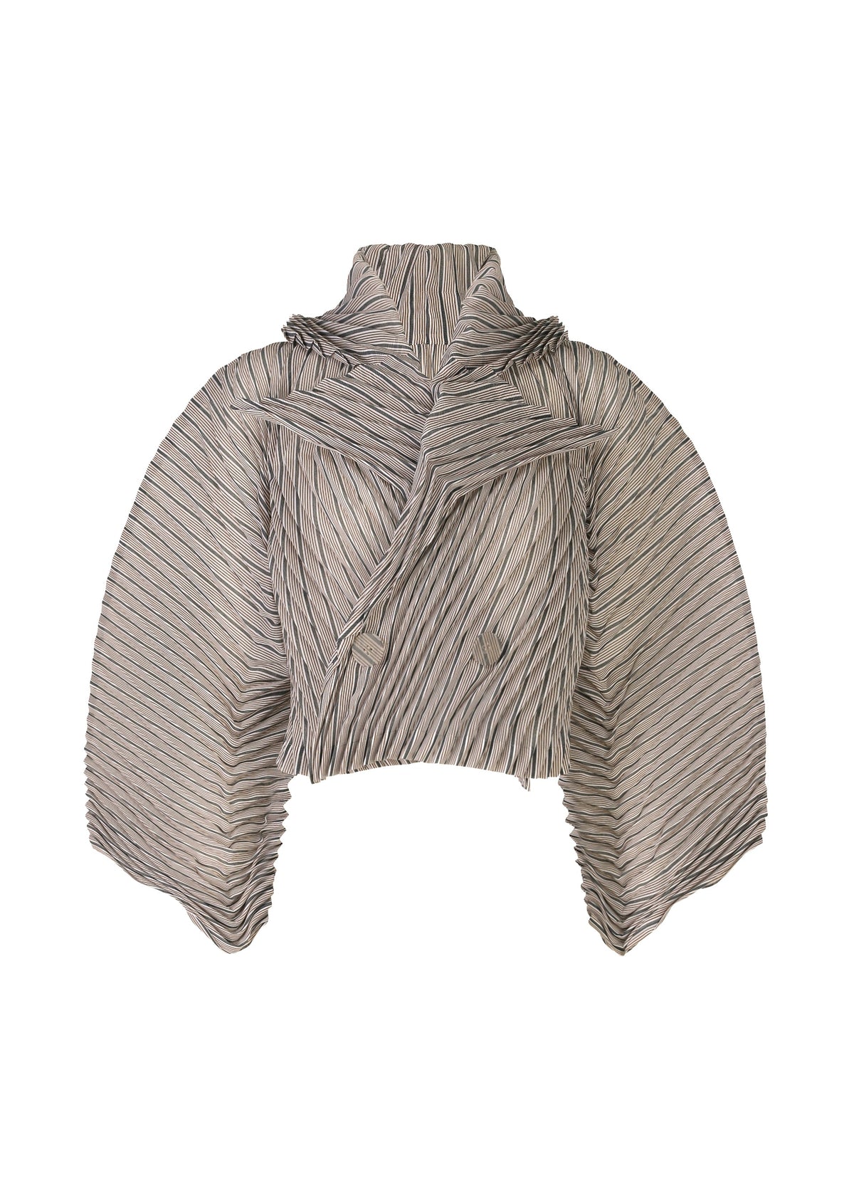 A product shot of the Issey Miyake GENERIC STRIPES HAND PLEATS jacket in .