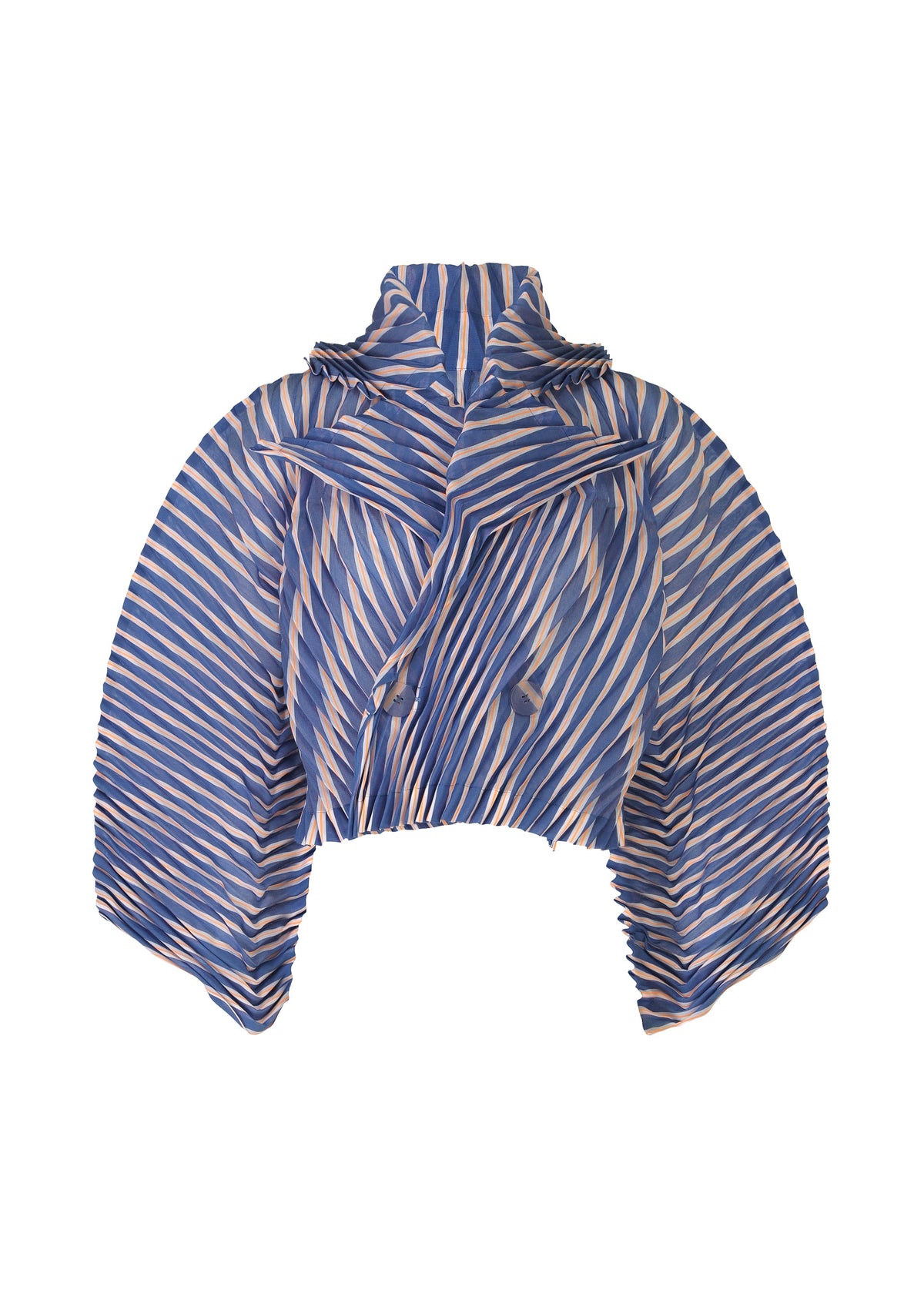 A product shot of the Issey Miyake GENERIC STRIPES HAND PLEATS jacket in .