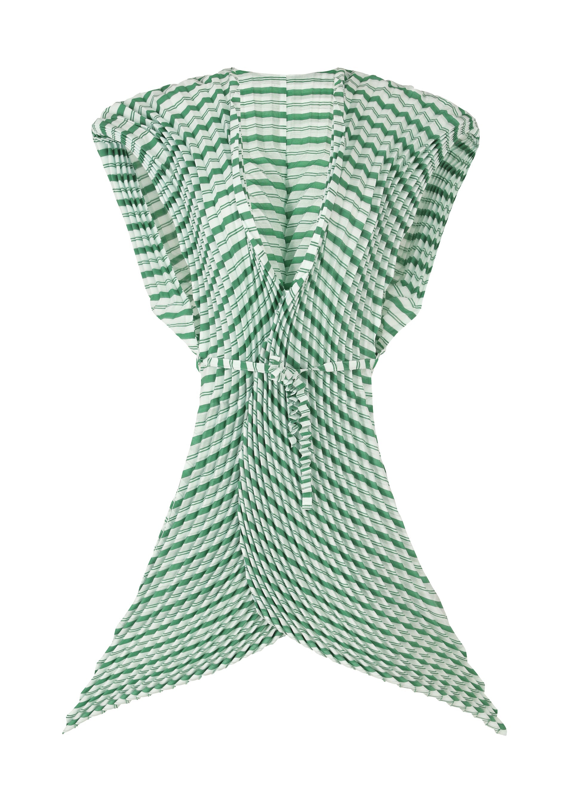 A product shot of the Issey Miyake GENERIC STRIPES HAND PLEATS vest in .