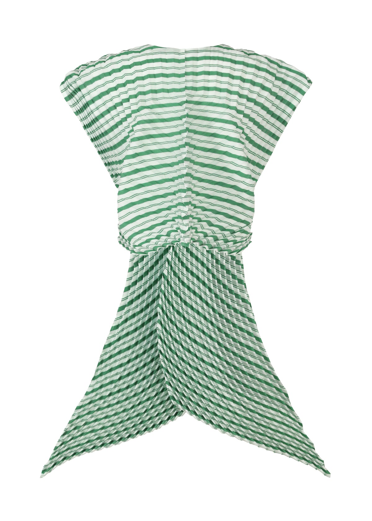 A detail shot of the Issey Miyake GENERIC STRIPES HAND PLEATS vest.