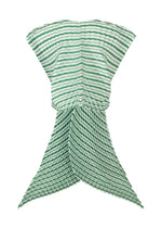 A detail shot of the Issey Miyake GENERIC STRIPES HAND PLEATS vest.