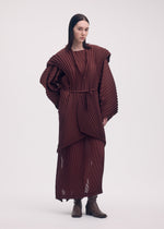 WAVE PLEATS Vest Red