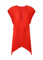 WAVE PLEATS Vest Red