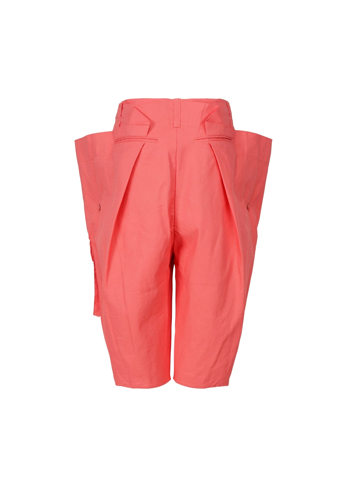 A detail shot of the Issey Miyake PEEKABOO trousers.