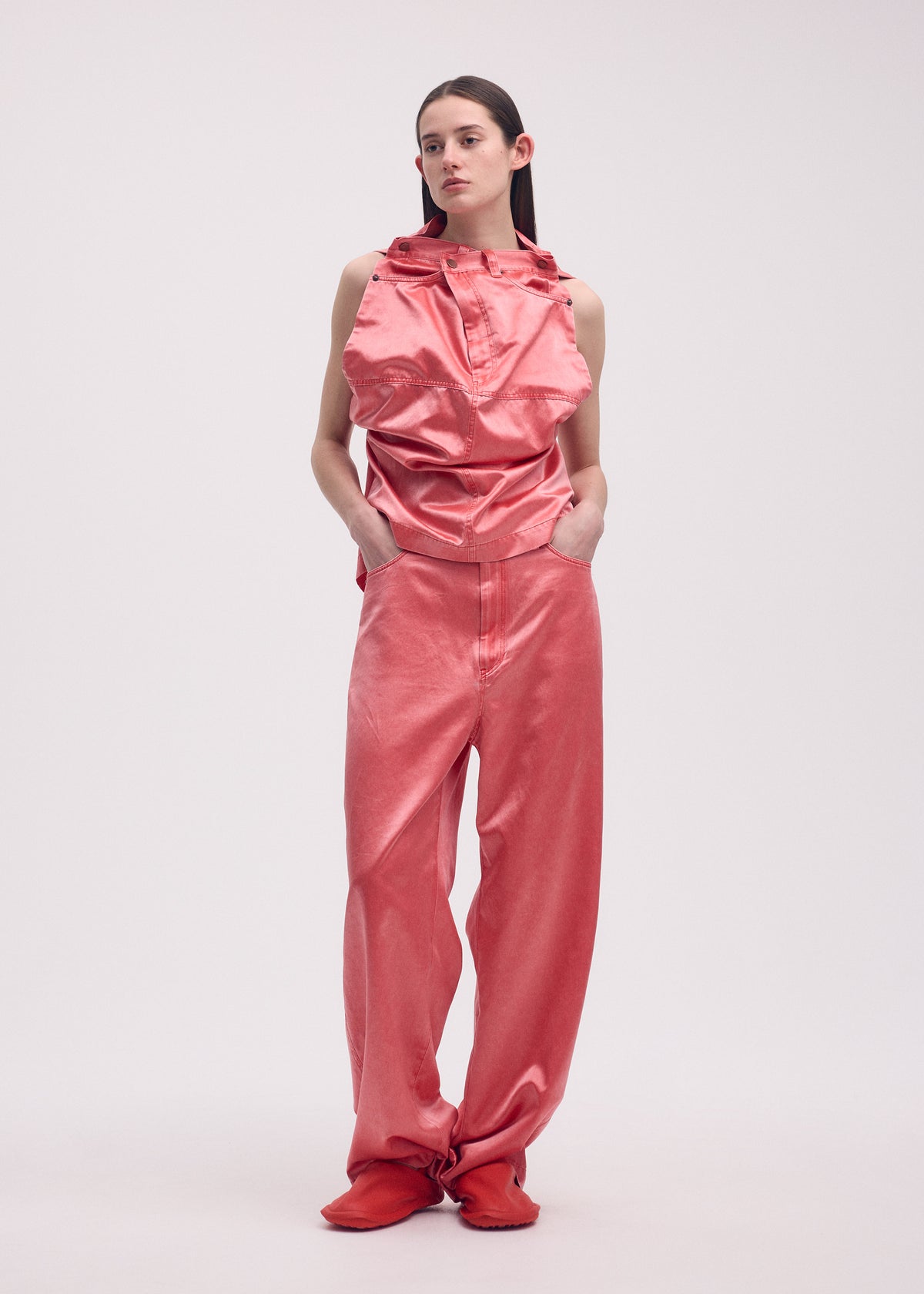 PSEUDO JEANS Trousers Red