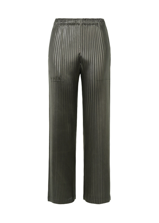 A product shot of the Issey Miyake GLOSSED METAL PLEATS trousers in .