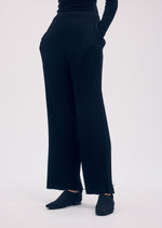 HATCHING PLEATS Trousers Dark Brown