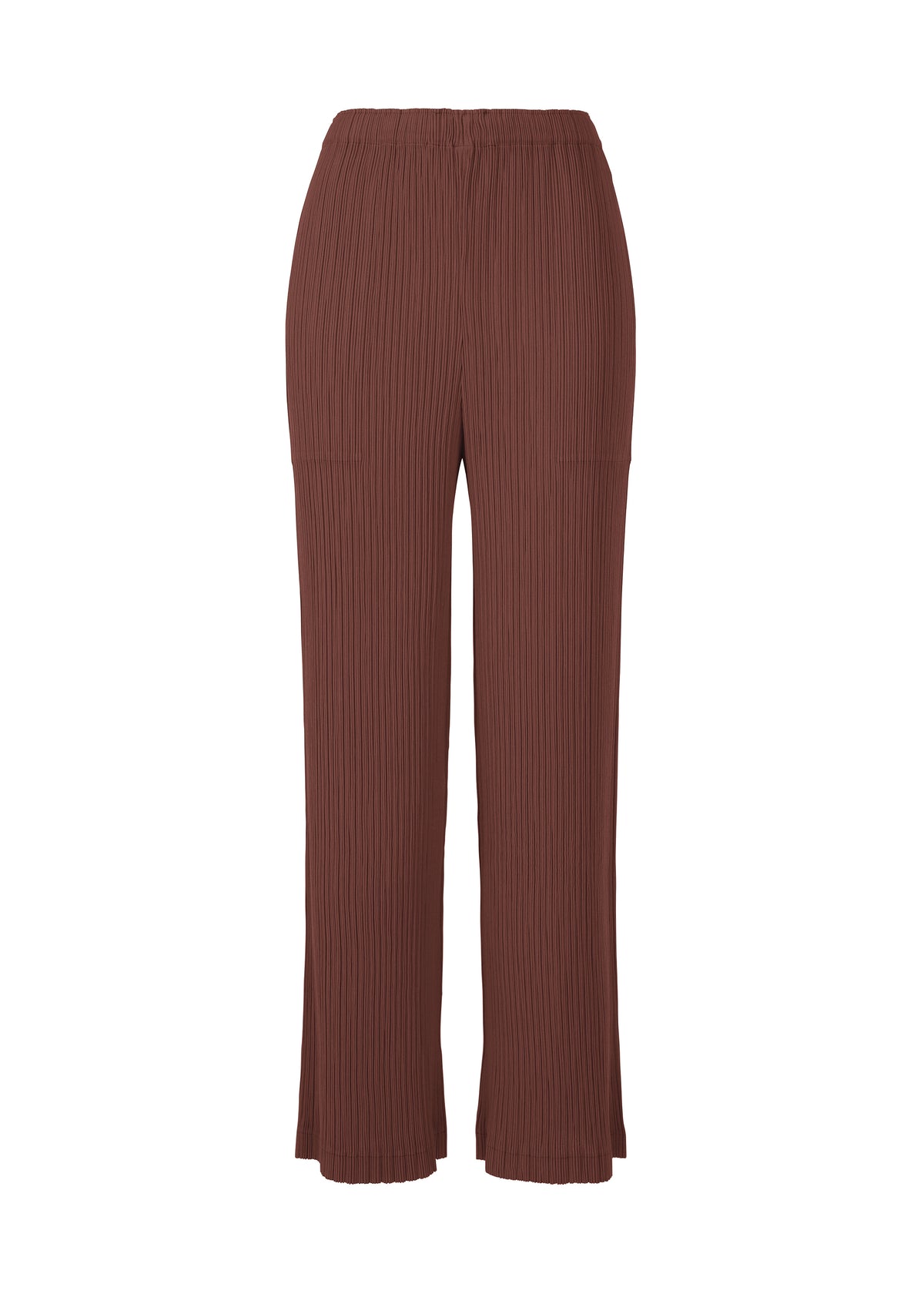 HATCHING PLEATS Trousers Dark Brown