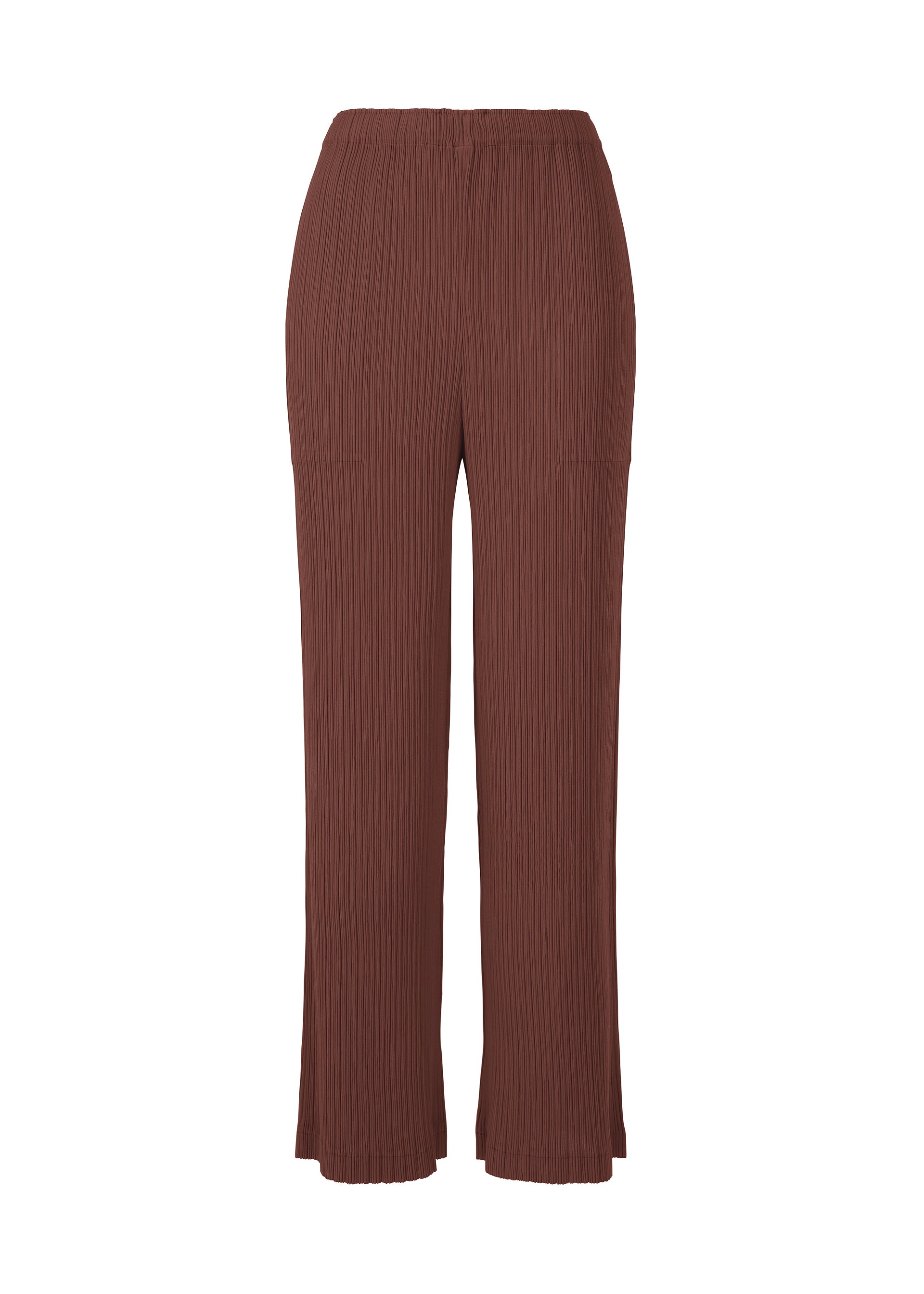 HATCHING PLEATS Trousers Dark Brown