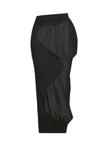 KNIT CONTOUR PLEATS Skirt Black