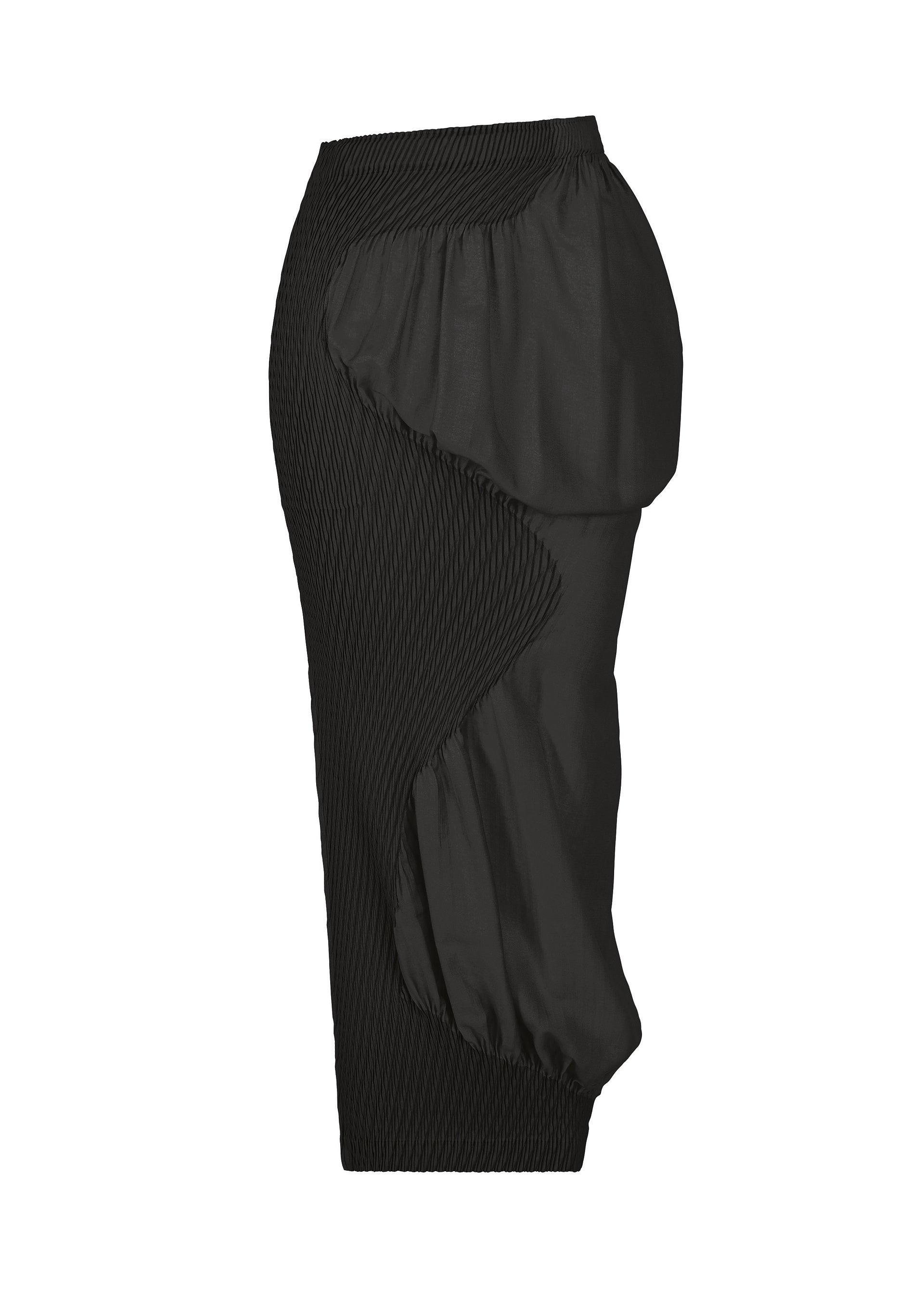 KNIT CONTOUR PLEATS Skirt Black