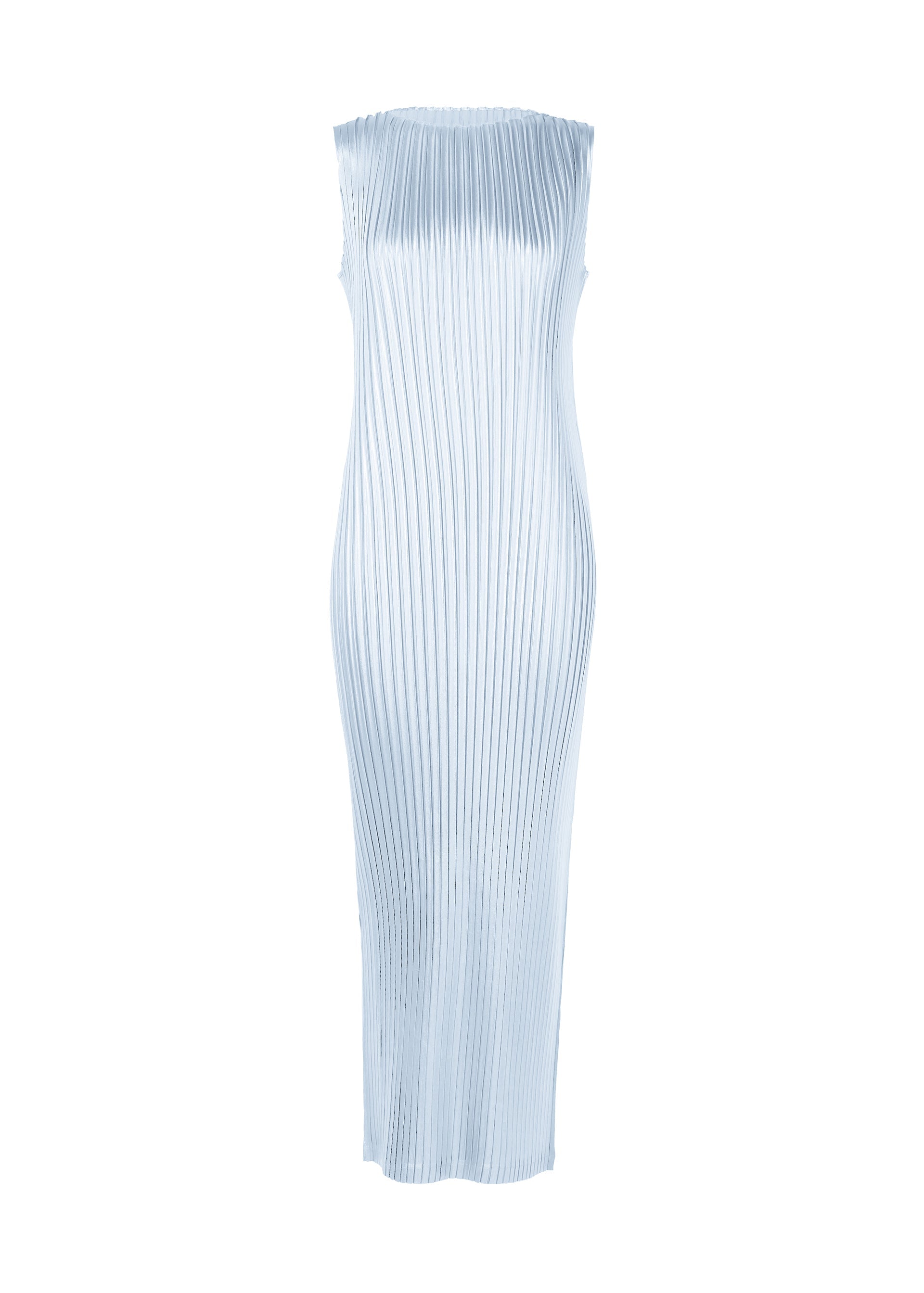 A product shot of the Issey Miyake GLOSSED METAL PLEATS dress in .