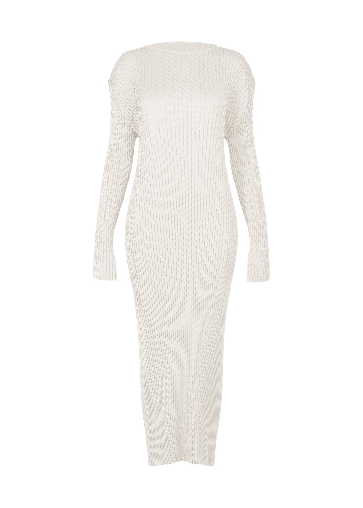 SLEEK PLEATS Dress White