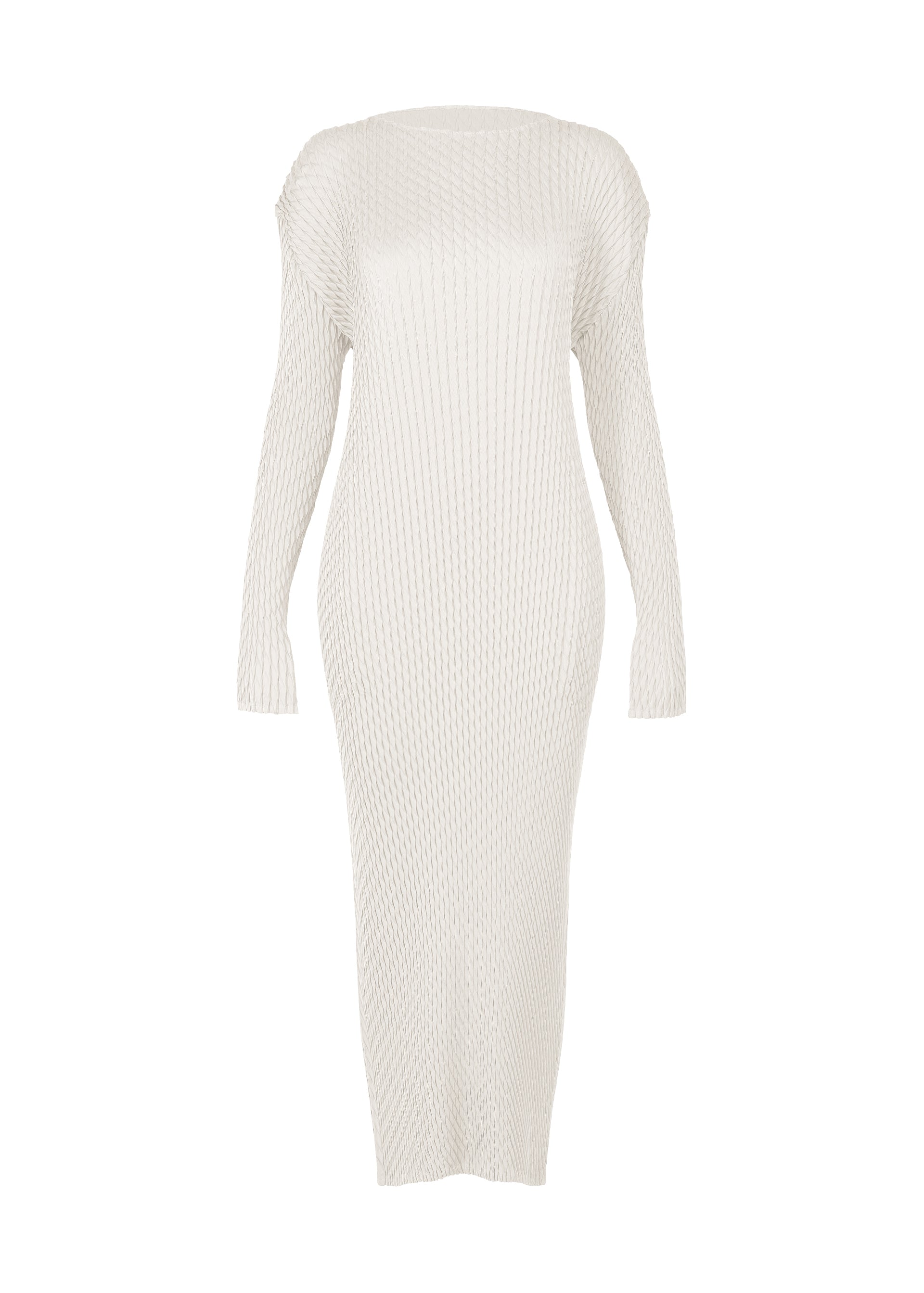 SLEEK PLEATS Dress White