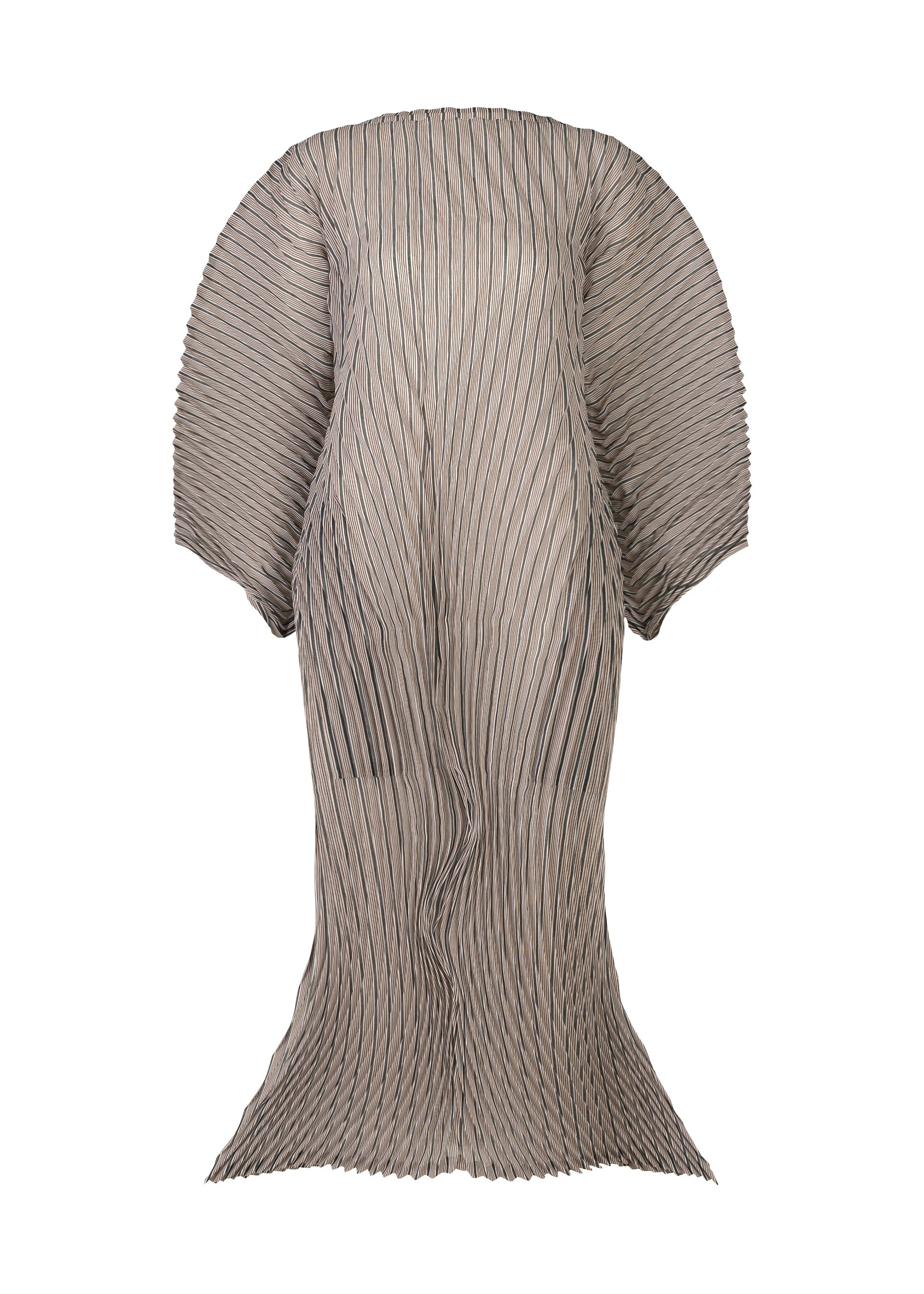 A product shot of the Issey Miyake GENERIC STRIPES HAND PLEATS dress in .