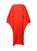 A detail shot of the ISSEY MIYAKE WAVE PLEATS dress.