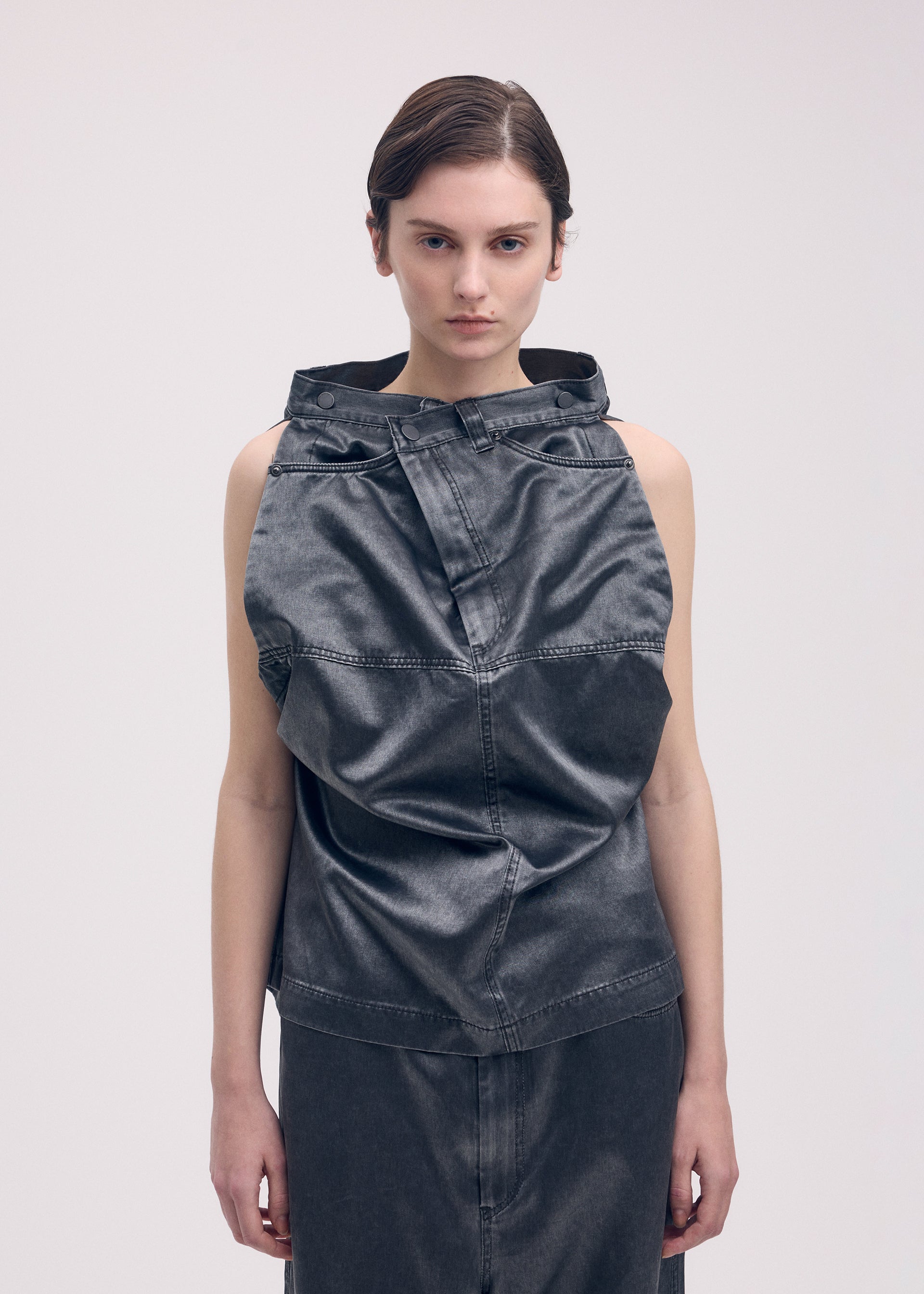 PSEUDO JEANS Top Charcoal