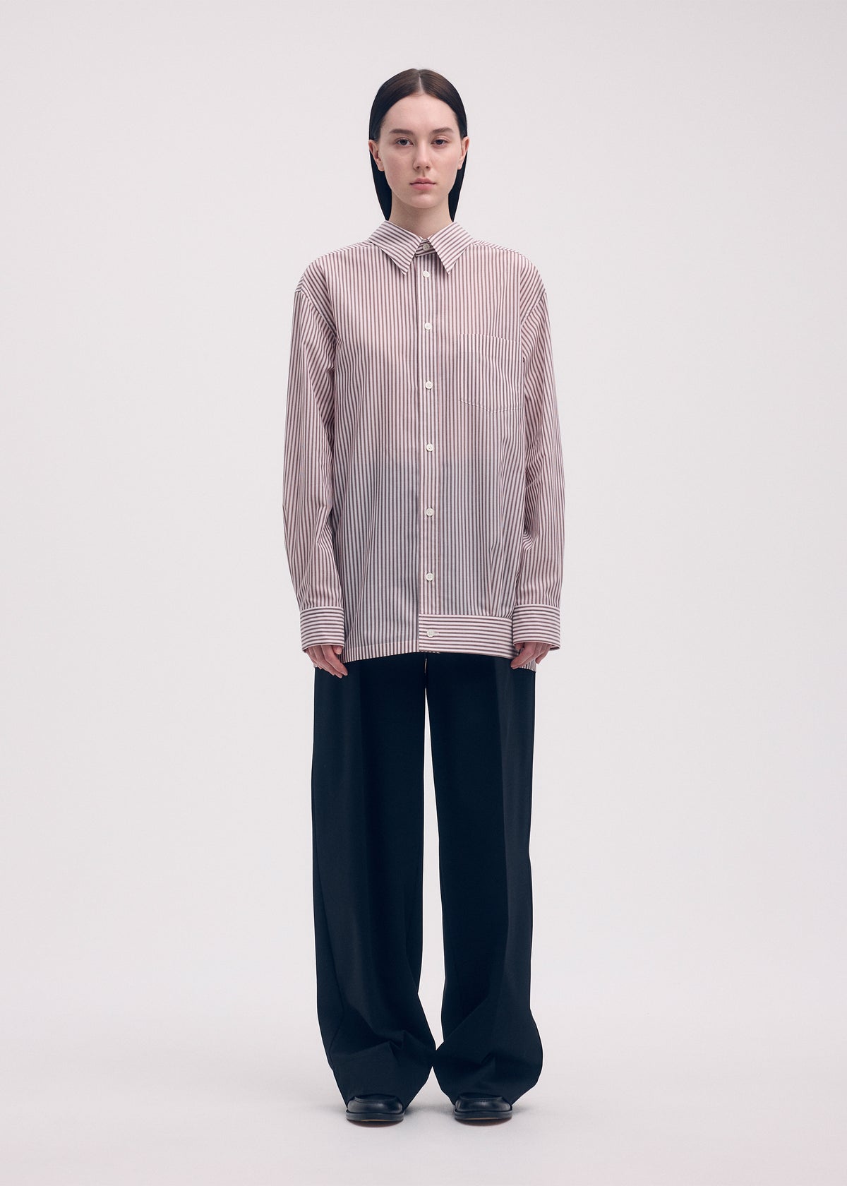 ODD SHIRT STRIPES Shirt Khaki-Hued